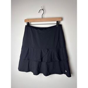 Bette & Court Black Tiered Ruffle Athletic Skort Skirt Women's Size S‎